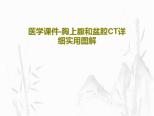 医学课件-胸上腹和盆腔CT详细实用图解共48页