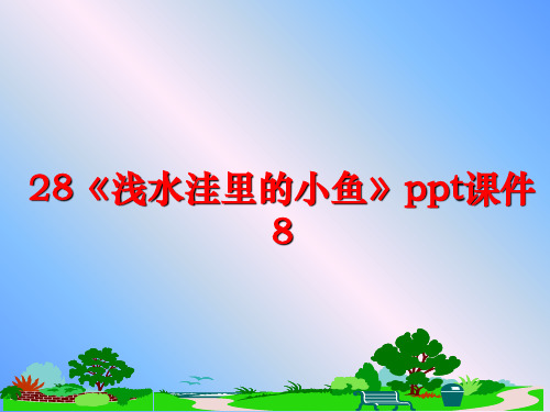 最新28《浅水洼里的小鱼》ppt课件8