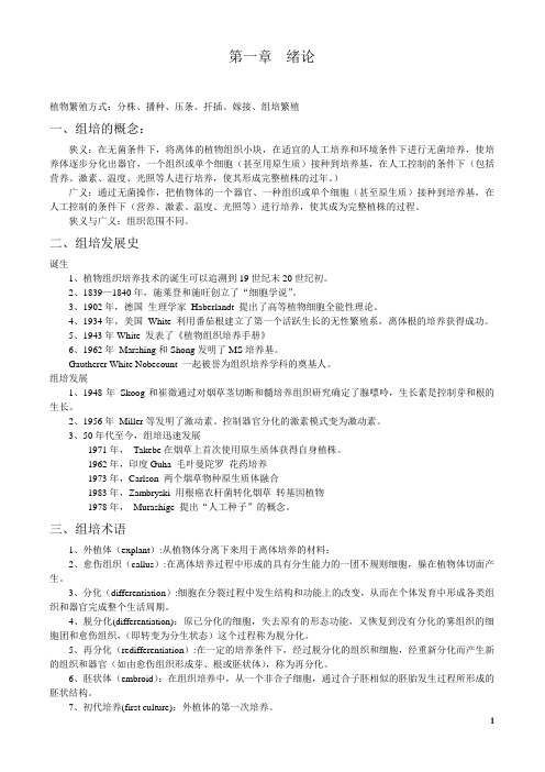 植物组织培养笔记(完整)