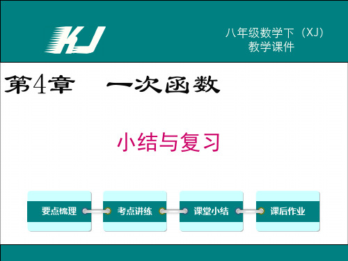 最新湘教版八年级数学下册 第4章 小结与复习