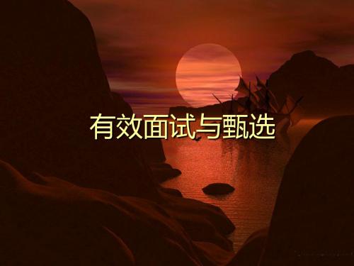 有效面试与甄选(PPT 99页)--面试提问的技巧