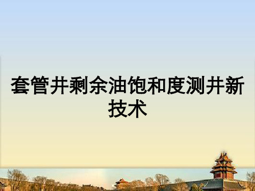 套管井剩余油饱和度测井新技术