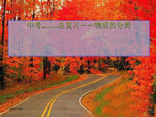 中考科学总复习 物质的分类课件