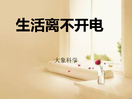 《生活离不开电》3PPT课件