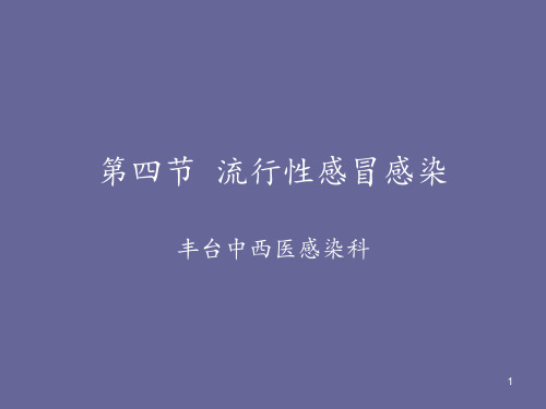 流行性感冒感染ppt课件