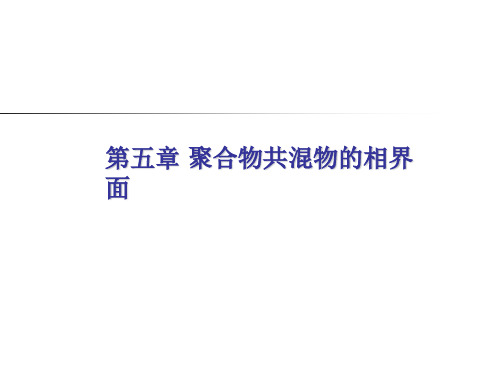 第5章  共混物的相界面
