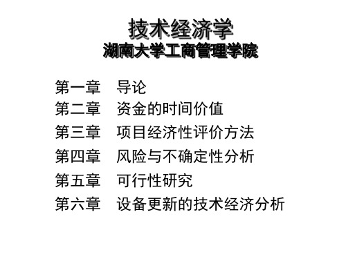 经济学技术经济分析