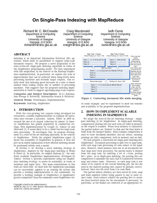 On Single-Pass Indexing with MapReduce