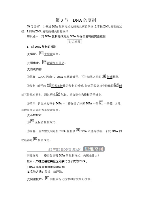 高中生物(新教材)《DNA的复制》导学案