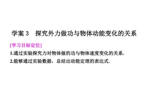 高中物理 4.3 探究外力做功与物体动能变化的关系课件 