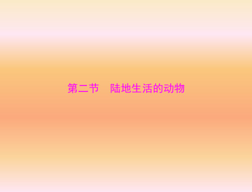 生物：5.1.2《陆地生活的动物》课件(人教版八年级上)