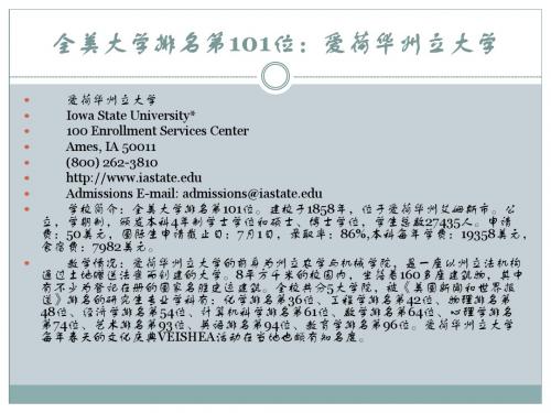 你知道全美大学排名第101位的院校吗？