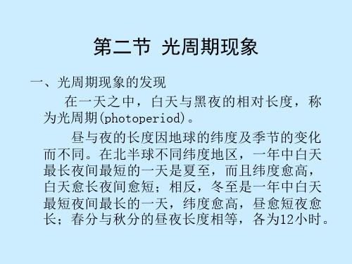 光周期现象