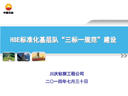 2014-7-30HSE标准化示范队“三标一规范”建设