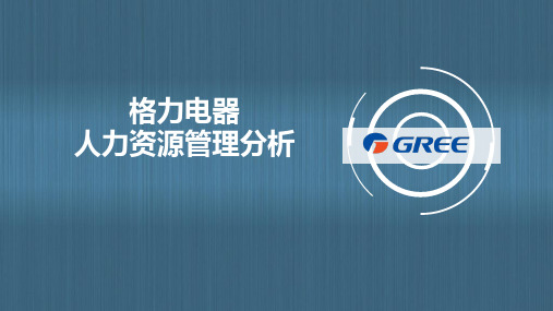 格力人力资源分析