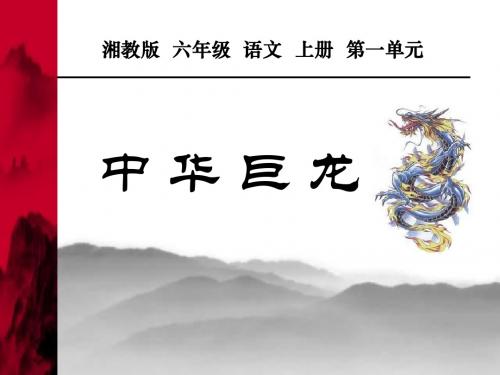 湘教版六年级上册《中华巨龙》PPT课件
