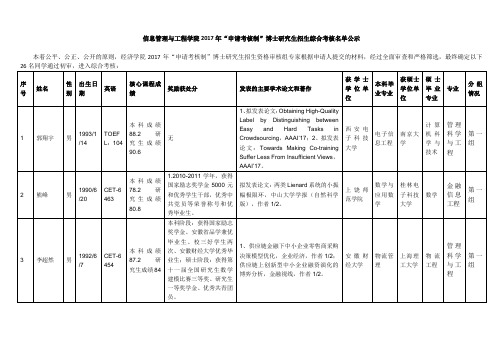 申请考核制-上海财经大学信息管理与工程学院