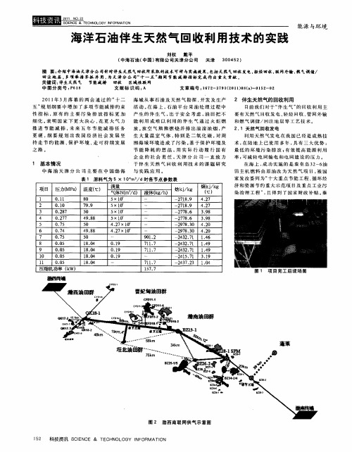 海洋石油伴生天然气回收利用技术的实践