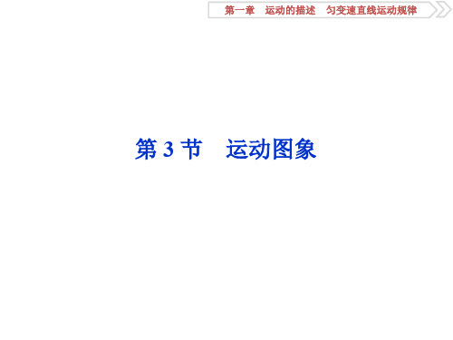 2020版浙江选考物理大一轮复习(课件+课后达标集训)必修1 第一章 运3 第3节 运动图象