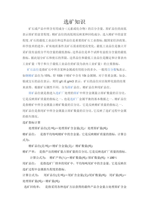 选矿知识