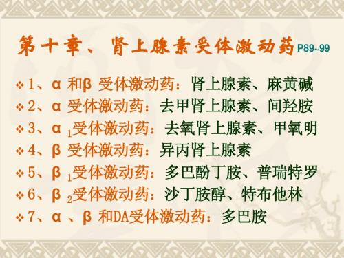 10第十章、肾上腺素受体激动药