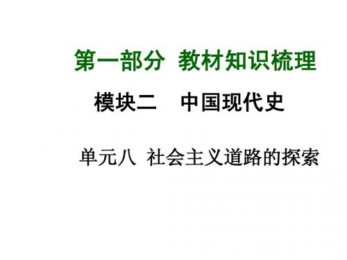 【华师】2015中考历史复习：第11课时社会主义道路的探索