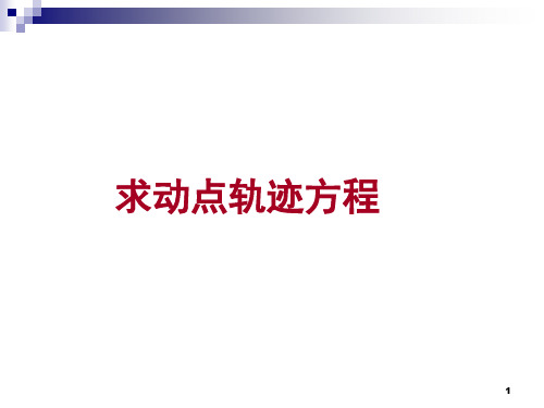 点的轨迹方程ppt课件