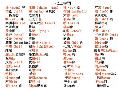 江苏中考语文复习资料——字词复习资料
