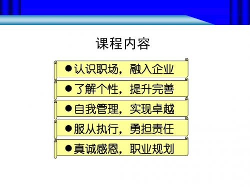 新晋员工的五项职业化修炼