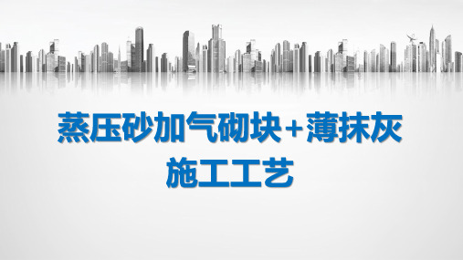 蒸压轻质加气混凝土砌块及薄层抹灰工艺(高精砌块)