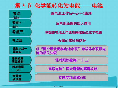 高中化学一轮复习第6章化学反应与能量转化第3节化学能转化为电能电池课件鲁教版