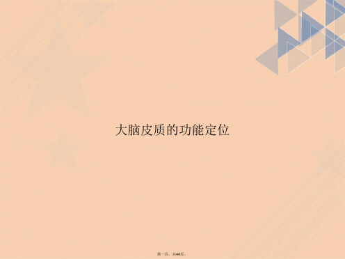 大脑皮质的功能定位讲课文档
