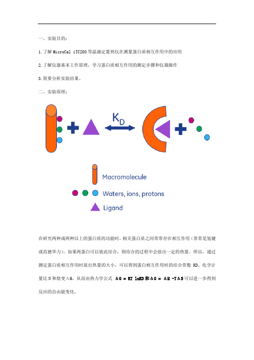 结构化学实验-itc等温量热滴定