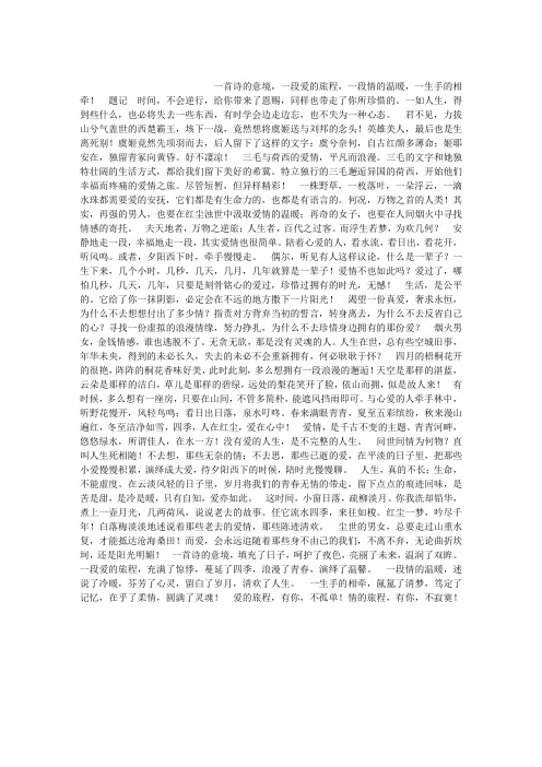 爱的旅程