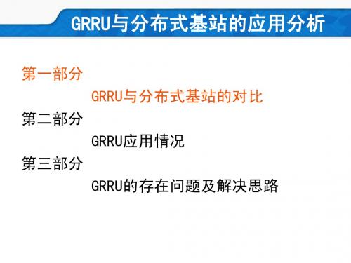 GRRU与分布式基站的应用分析