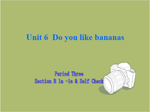 新目标七年级上Unit6 Section B (1a–1e)课件