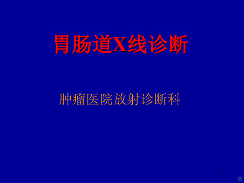 胃肠道X线诊断PPT课件