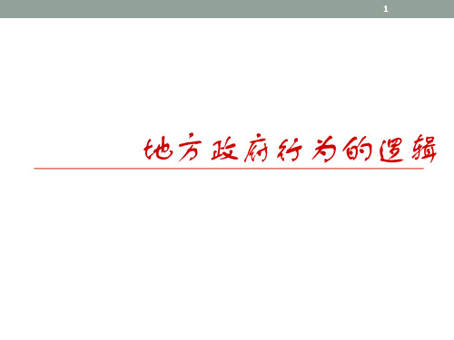 地方政府行为分析ppt课件