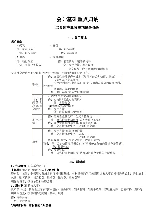 【会计基础骨灰级笔记】主要经济业务事项账务处理