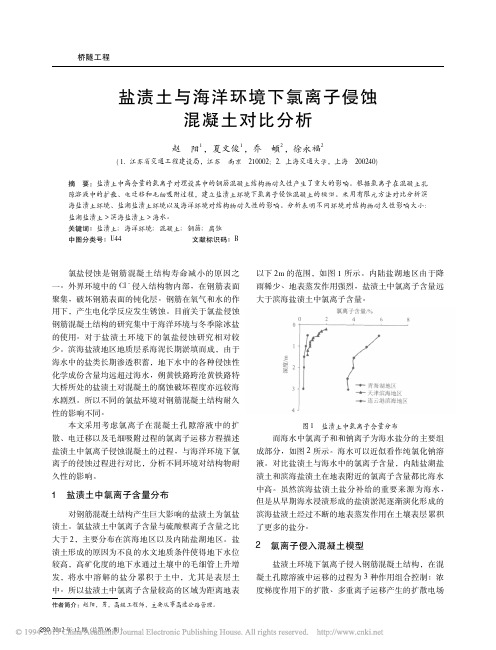 盐渍土与海洋环境下氯离子侵蚀混凝土对比分析_赵阳