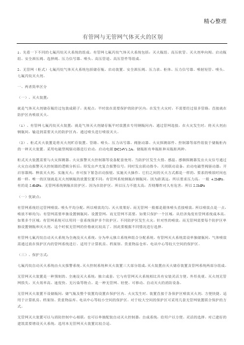 有管网与无管网气体灭火的区别