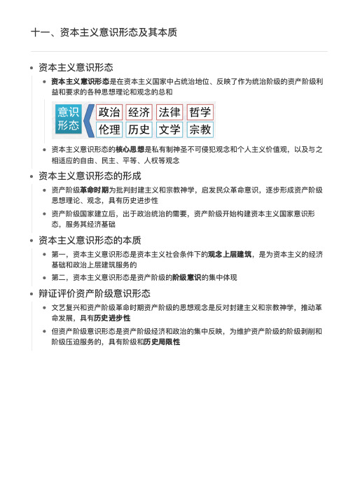马原 第四章  十一、资本主义意识形态及其本质