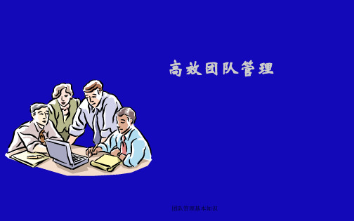 团队管理基本知识 ppt课件