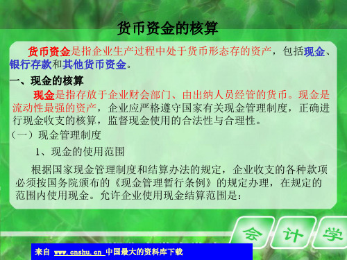 货币资金的核算(ppt 338)