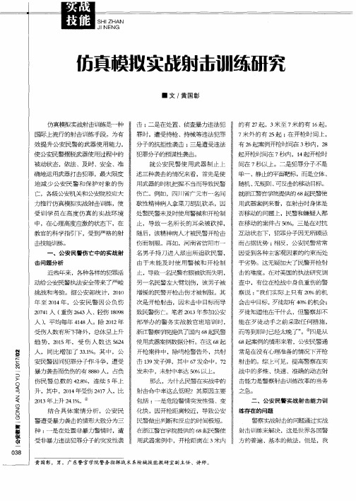 仿真模拟实战射击训练研究