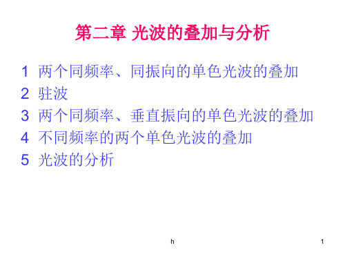 物理光学A---第二章 光波的叠加与分析