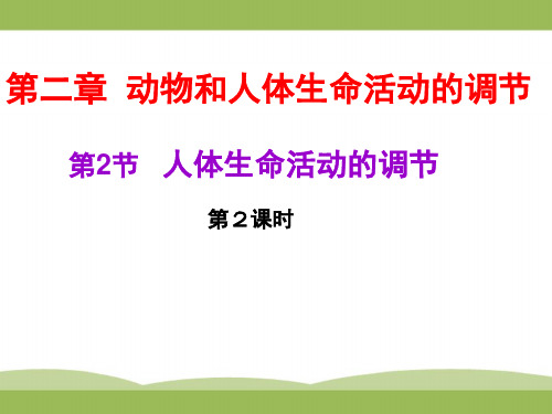 苏教版高中生物必修三同步课件第二章第二节 人体生命活动的调节(共25张PPT)