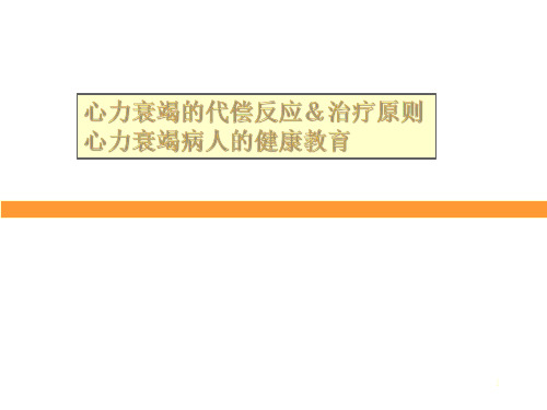 心力衰竭的代偿反应及治疗原则PPT课件