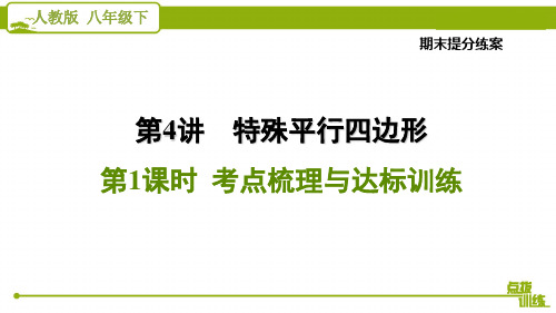 最新人教版八年级下册数学期末复习第4讲 第1课时 特殊平行四边形考点梳理与达标训练