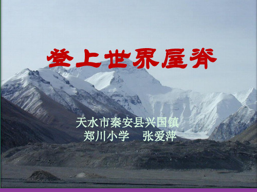 《登上世界屋脊》 [自动保存的]PPT课件
